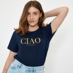 Camiseta azul CIAO bordado...